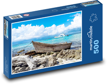 Sea - boats, beach Puzzle of 500 pieces - 46 x 30 cm 