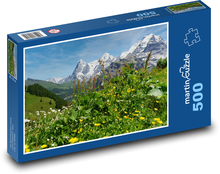 Príroda - kvety, hory Puzzle 500 dielikov - 46 x 30 cm 