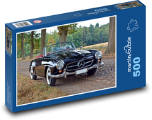 Čierne športové auto - veterán Puzzle 500 dielikov - 46 x 30 cm 