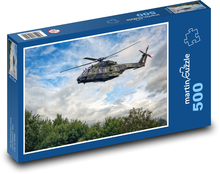Vojenská helikoptéra Puzzle 500 dílků - 46 x 30 cm
