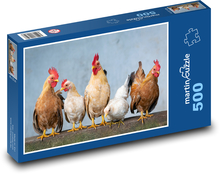 Chickens Puzzle of 500 pieces - 46 x 30 cm 