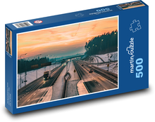 Highway - cars, roads Puzzle of 500 pieces - 46 x 30 cm