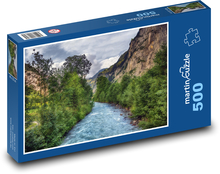 Řeka - hora, příroda Puzzle 500 dílků - 46 x 30 cm
