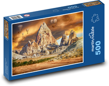 Hory - krajina, západ slnka Puzzle 500 dielikov - 46 x 30 cm 