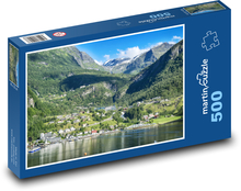 Bergen - Nórsko, príroda Puzzle 500 dielikov - 46 x 30 cm 