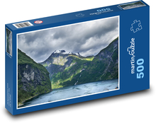 Norwegia - przyroda, fiordy Puzzle 500 elementów - 46x30 cm