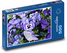 Blue stepmother - flowers, purple plant Puzzle of 500 pieces - 46 x 30 cm 