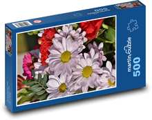 Kopretiny - kytice, květiny Puzzle 500 dílků - 46 x 30 cm