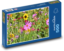 Kvetinová lúka - lúčne kvety, kvety Puzzle 500 dielikov - 46 x 30 cm 