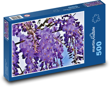 Vistária - fialová rastlina, kvet Puzzle 500 dielikov - 46 x 30 cm 
