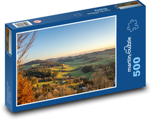 Mühlviertel - kopce, lesy Puzzle 500 dielikov - 46 x 30 cm 