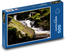 Rzeka w lesie - przyroda, drzewa Puzzle 500 elementów - 46x30 cm