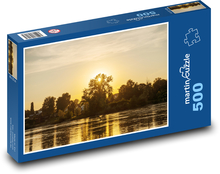 Sunset - twilight, river Puzzle of 500 pieces - 46 x 30 cm 