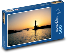 Lighthouse - sunset, port Puzzle of 500 pieces - 46 x 30 cm 