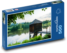 Jezioro - krajobraz, staw Puzzle 500 elementów - 46x30 cm