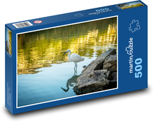 Volavka - vták, jazero Puzzle 500 dielikov - 46 x 30 cm 