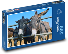 Osli - zvířata, farma Puzzle 500 dílků - 46 x 30 cm