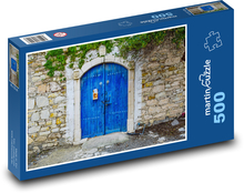 Blaue Tür - Eingang, traditioneller Weg Puzzle 500 Teile - 46 x 30 cm