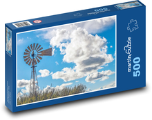 Veterný mlyn - nebo, mraky Puzzle 500 dielikov - 46 x 30 cm 
