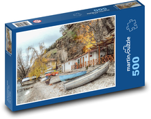 Pláž - lodě, krajina Puzzle 500 dílků - 46 x 30 cm
