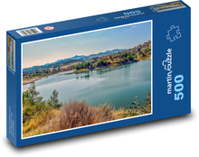 Nádrž Tamassos - jezero, příroda Puzzle 500 dílků - 46 x 30 cm