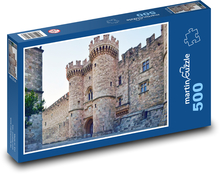 Stredoveký hrad - Rhodos, kameň Puzzle 500 dielikov - 46 x 30 cm 
