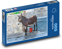 Donkey - village, animal Puzzle of 500 pieces - 46 x 30 cm 