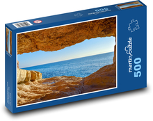 Jeskyně u moře - příroda, oceán Puzzle 500 dílků - 46 x 30 cm