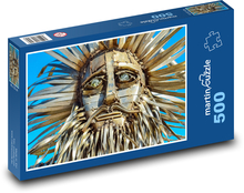 Zeus - starożytny bóg, posąg Puzzle 500 elementów - 46x30 cm