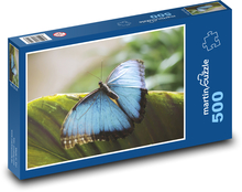 Modrý motýl - hmyz, křídla Puzzle 500 dílků - 46 x 30 cm