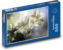 Jasmin - weiße Blüten, Busch Puzzle 500 Teile - 46 x 30 cm