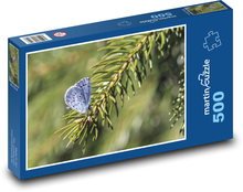 Cesmína modrá - motýl, smrk Puzzle 500 dílků - 46 x 30 cm