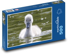 Bílá labuť - mládě, pták Puzzle 500 dílků - 46 x 30 cm