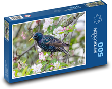 Starling - Vogel, Apfelbaum Puzzle 500 Teile - 46 x 30 cm