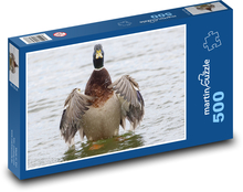 Káčer - divoká kačica, vodný vták Puzzle 500 dielikov - 46 x 30 cm 