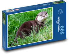Otter - grass, animal Puzzle of 500 pieces - 46 x 30 cm 
