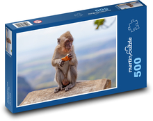 Makak - opice, jíst Puzzle 500 dílků - 46 x 30 cm