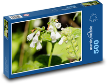 Wild plant - white flowers, spring Puzzle of 500 pieces - 46 x 30 cm 