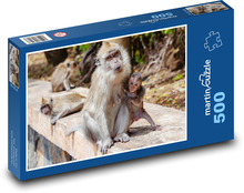 Opice - makak, mládě Puzzle 500 dílků - 46 x 30 cm