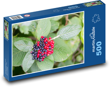 Rote Beeren - Laub, Blätter Puzzle 500 Teile - 46 x 30 cm