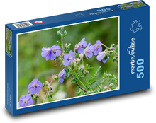 Lila Blüten - Garten, Blütenblätter Puzzle 500 Teile - 46 x 30 cm