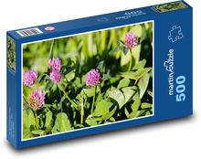 Pink clover - wild plant, meadow Puzzle of 500 pieces - 46 x 30 cm 