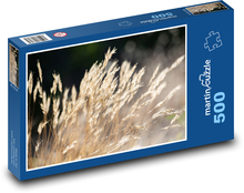 Wildes Gras - Feld, Sonnenuntergang Puzzle 500 Teile - 46 x 30 cm