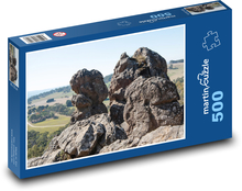 Wisząca skała - naturalna, wulkaniczna Puzzle 500 elementów - 46x30 cm
