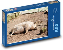 Schwein - Haustier, Bauernhof Puzzle 500 Teile - 46 x 30 cm
