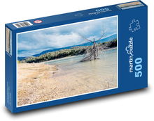 Jezero - voda, západ slunce Puzzle 500 dílků - 46 x 30 cm