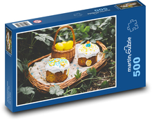 Velikonoční - cupcakes, piknik Puzzle 500 dílků - 46 x 30 cm