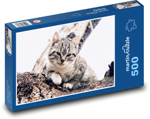 Kot - zwierzak, drzewo Puzzle 500 elementów - 46x30 cm