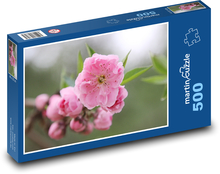 Kwitnąca wiśnia - drzewo, wiosna Puzzle 500 elementów - 46x30 cm