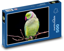 Andulka s ružovými krúžkami - vták, perie Puzzle 500 dielikov - 46 x 30 cm 